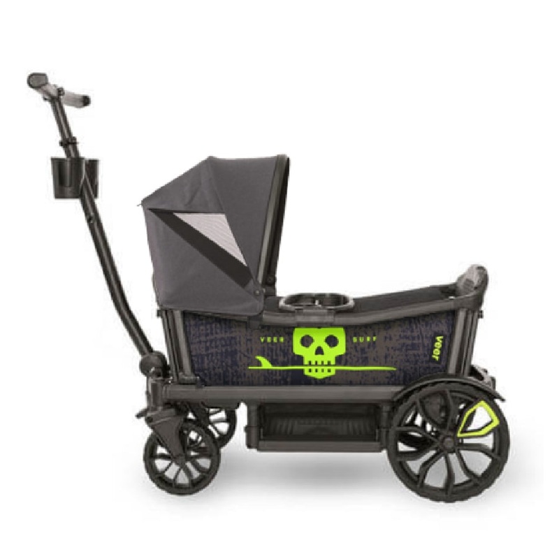 Veer Cruiser (2 Seater) Stroller Wagon + Canopy Bundle – Surf/Grey
