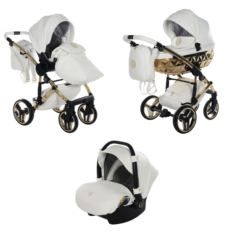JUNAMA HANDCRAFT WHITE GOLD – 3IN1 (INCLUDES CAR SEAT)
