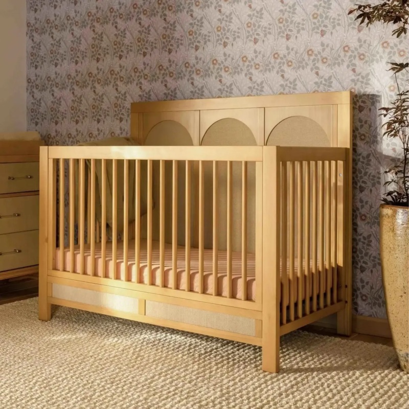 Namesake – Eloise 4-in-1 Convertible Crib – Honey + Performance Sand Eco-Weave