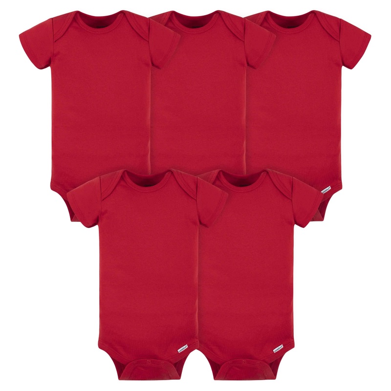 Onesies Baby 5-Pack Red Bodysuits