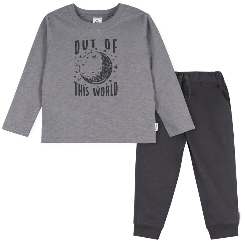 2-Piece Toddler Boys Space Adventure Top and Jogger Set