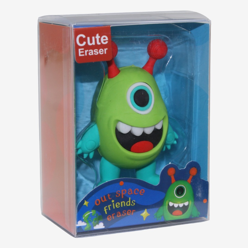 Monster Shaped Eraser  Green