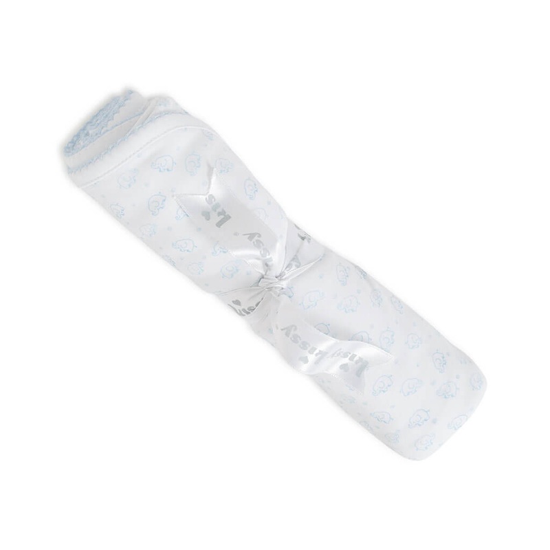 Kissy Kissy Print Blanket Ele Fun Blue