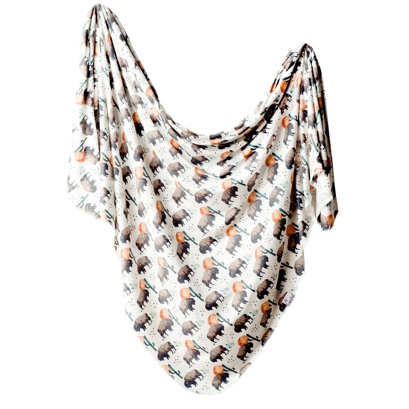 Knit Swaddle Blanket – Bison