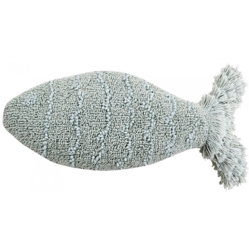 Lorena Canals Baby Fish Cushion – Aqua Blue (2’x 10″)