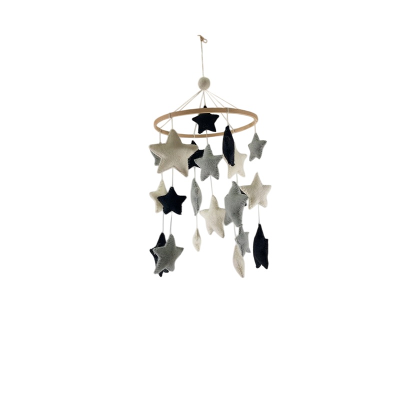 Nivas Stars Crib Mobile, Monochrome