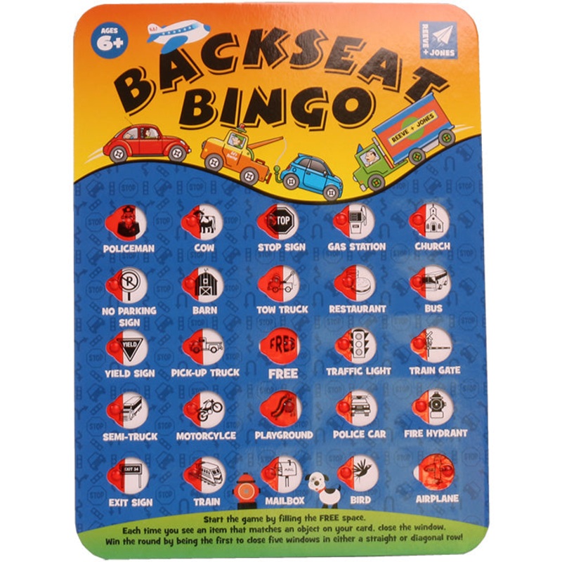 Reeve + Jones Back Seat Bingo