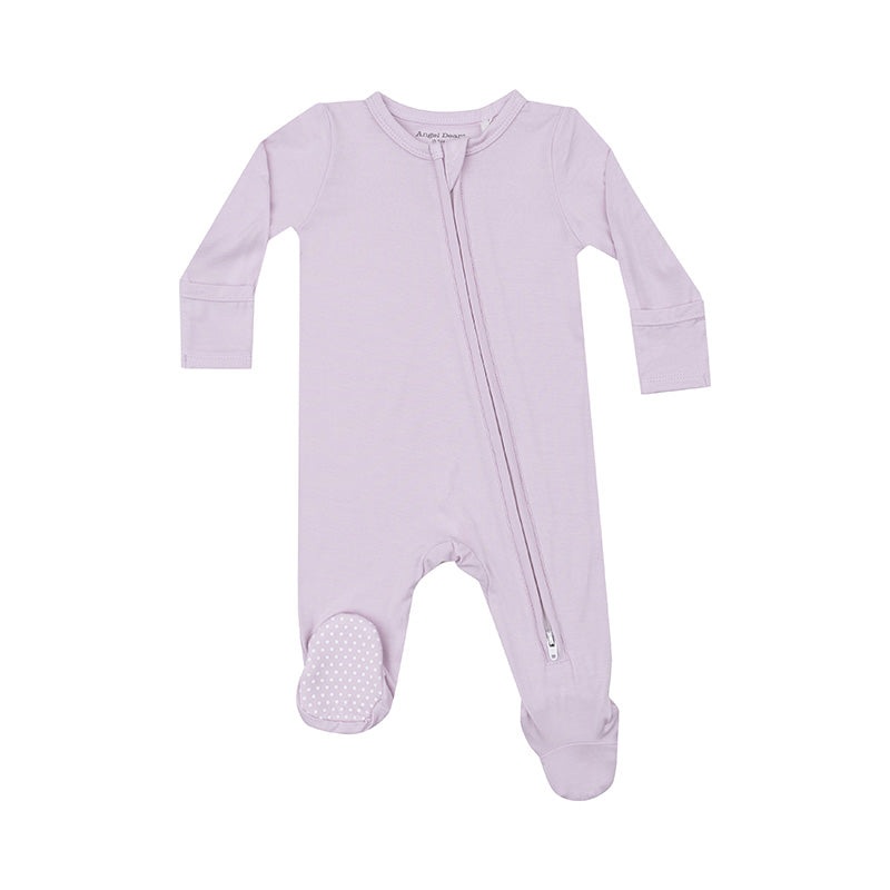 Ribbed 2 Way Zipper Footie – Orchid Hush