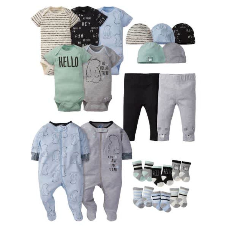 20-piece Baby Boys’ Bear Baby Shower Gift Set