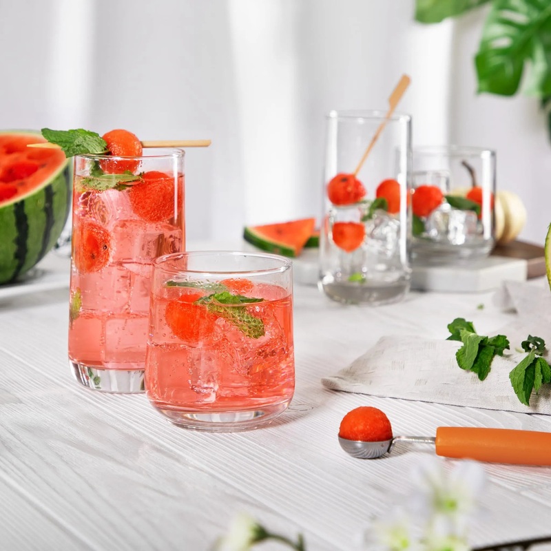 Ascent 16 Piece Tumbler and Rocks Glass Set
