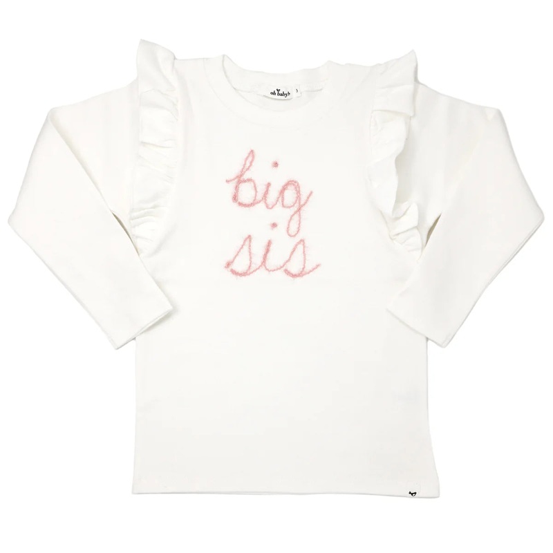 Big Sis Pink Eyelash Millie Long Sleeve Tee