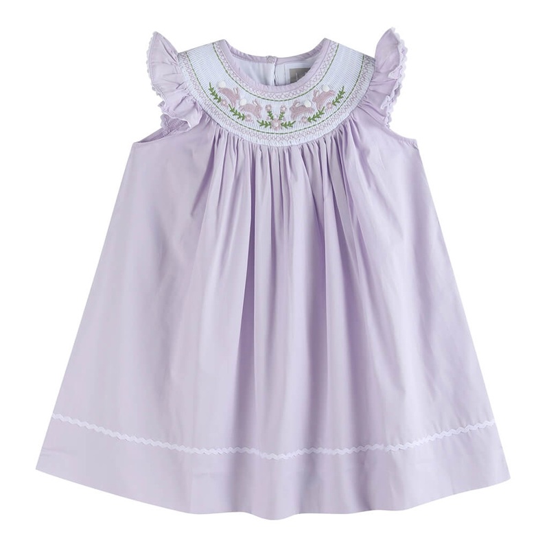 Bunnies Smocked Bishop Dress