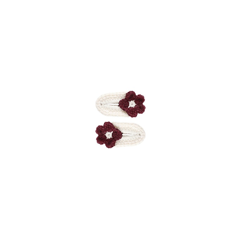 Crochet Clips – Burgundy