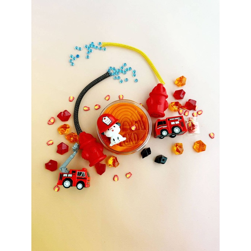 Earth Grown KidDoughs Fire Station (Cherry Mango) KidDough Play Kit