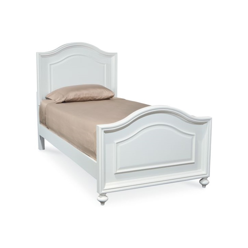 Madison Panel Bed in Natural White