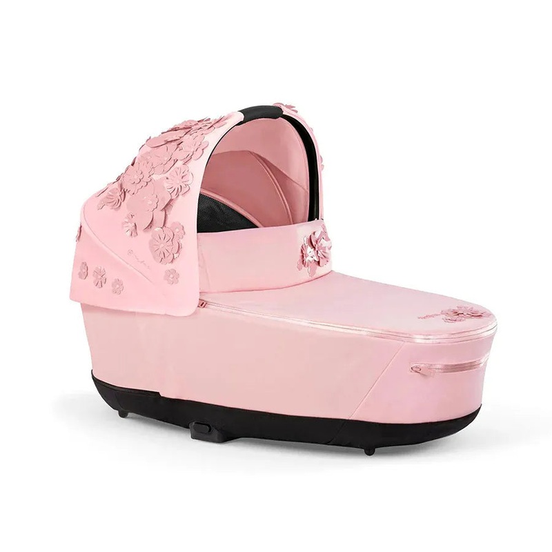 PRIAM 4/e-PRIAM 2 Lux Carry Cot – SIMPLY FLOWERS PINK