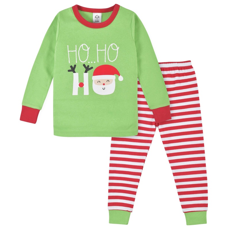 2-Piece Baby & Toddler Neutral “Ho Ho Ho” Snug Fit Cotton Pajamas