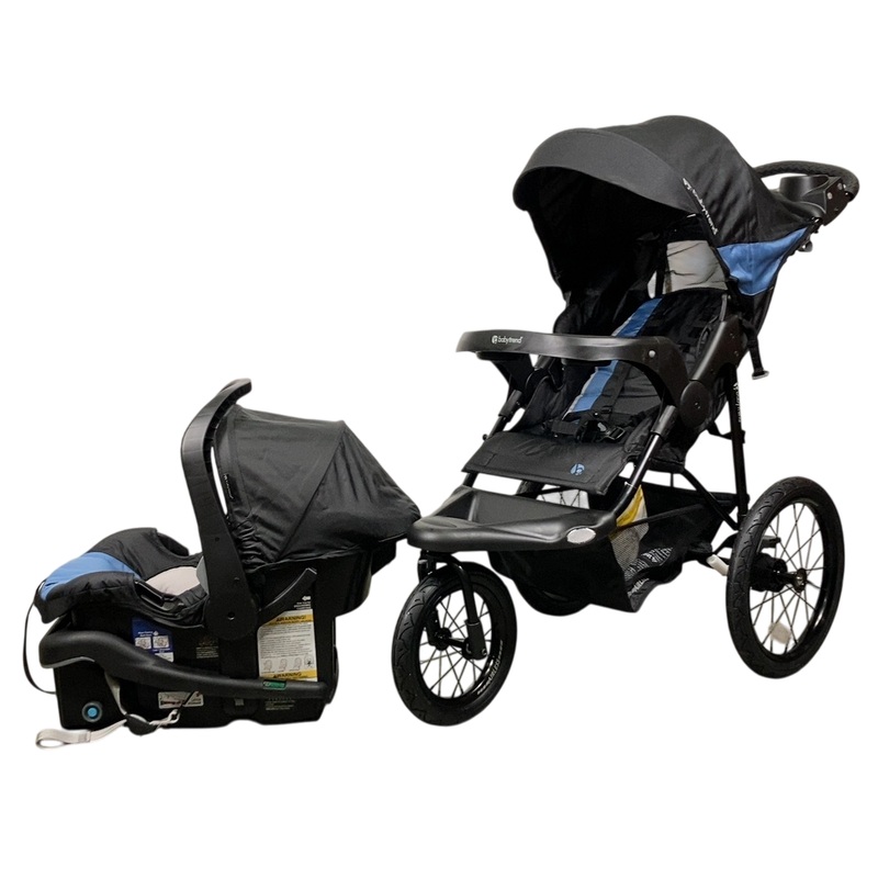 Baby Trend Expedition Zero Flat Jogger Travel System with LED Lights, 2024, Dash Blue