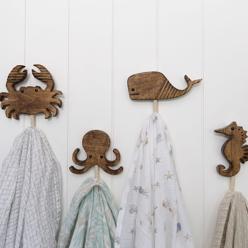Crane Baby Cove 4-pc. Sea Life Motifs Wall Dcor