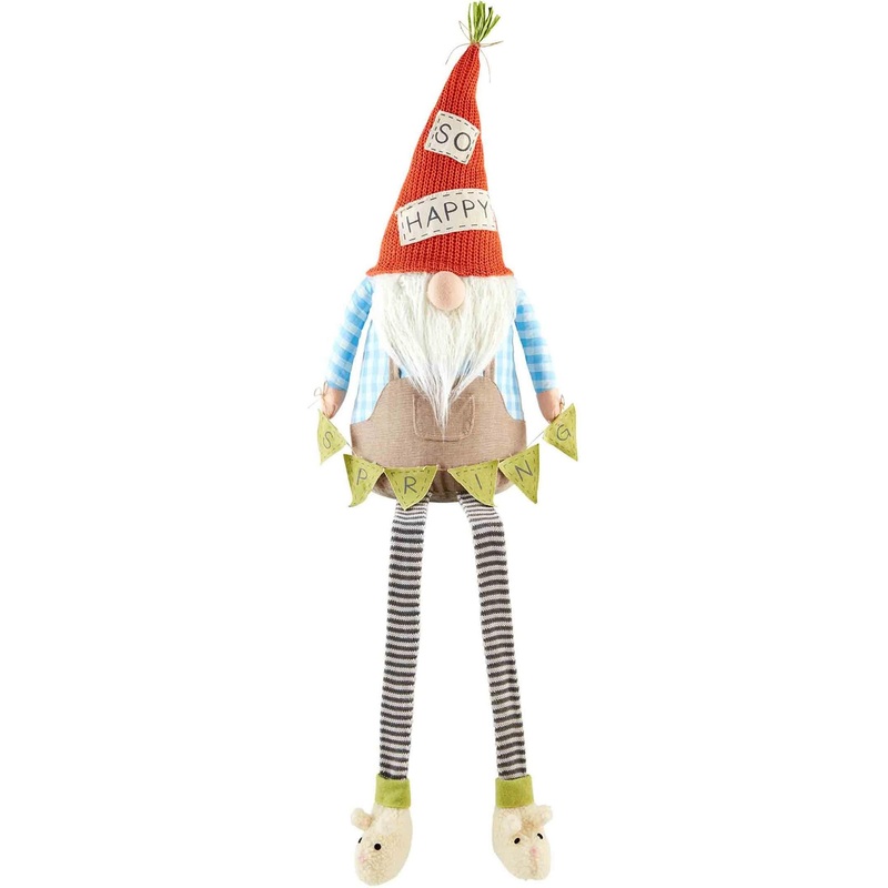 Mud Pie Extra Large Easter Dangle Leg Gnome