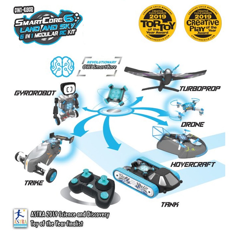 RobotiKits Smartcore 6 Land and Sky 6 in 1 Modular RC Kit