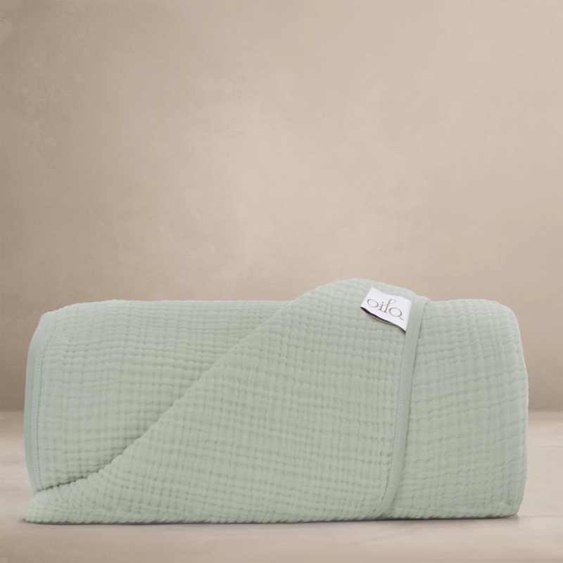 Sea Moss Organic Throw Blanket