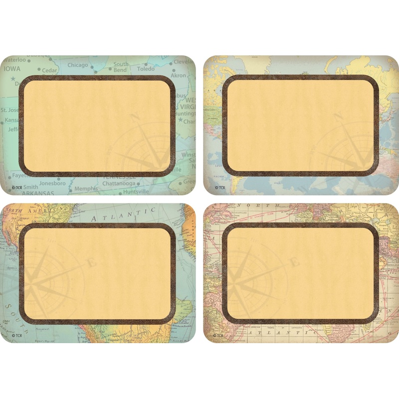 Travel the Map Name Tags/Labels – Multi-Pack(C)
