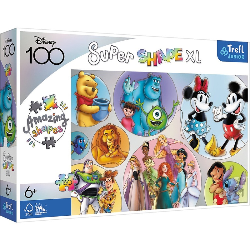 Trefl Primo Super Shape Xxl Puzzle 160 Disney 100 Disney World