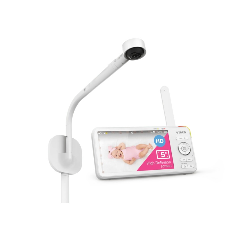 1080p WiFi Smart Nursery Video Baby Monitor with 5-Inch HD Display and Night Light