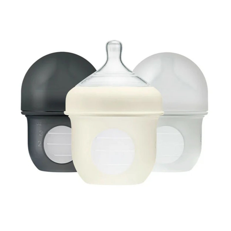 3-Pack NURSH Silicone Pouch 4oz. Bottle – Grey