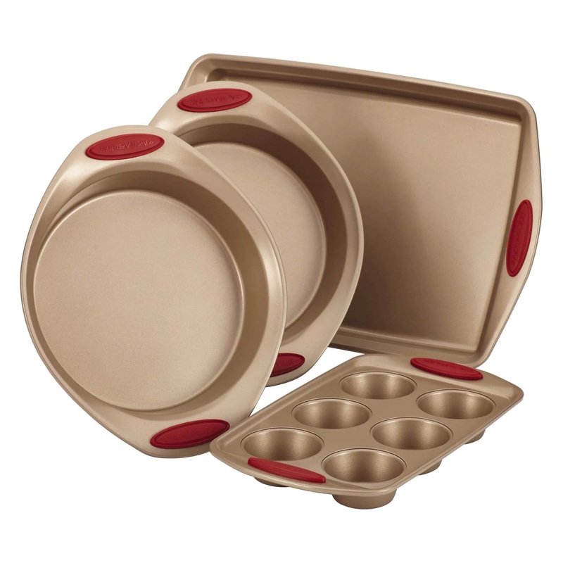 Cucina 4-Pc. Cranberry Red Nonstick Bakeware Set