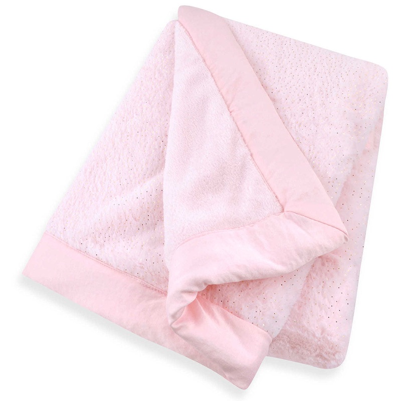 Just Born Sparkle Cuddleplush Blanket – Pink