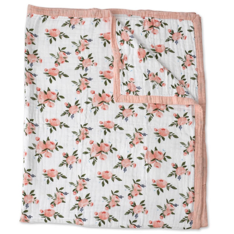 Little Unicorn Cotton Muslin Big Kid Quilt – Watercolor Roses