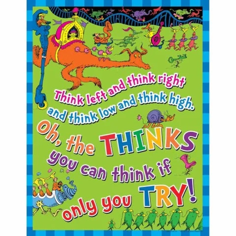 Dr. Seuss Think Left Think Right Poster (D)
