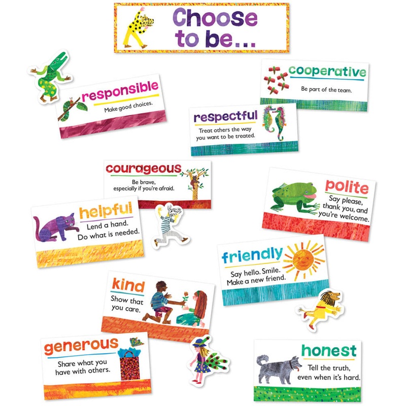 Eric Carle Positive Character Traits Mini Bulletin Board Set