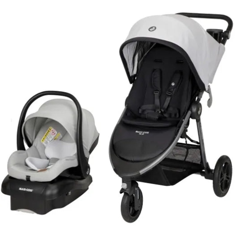 Gia XP Luxe 3 Wheel Travel System- with Mico Luxe Infant Car Seat- MIDNIGHT MOON