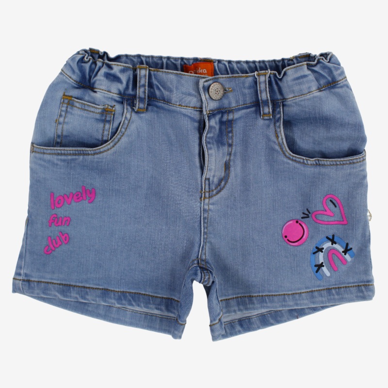 Girls Short Jeans  Light Wash