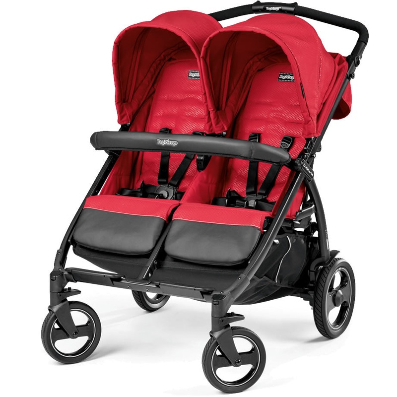 Peg Perego Book for Two Side by Side Double Stroller – Mod Red
