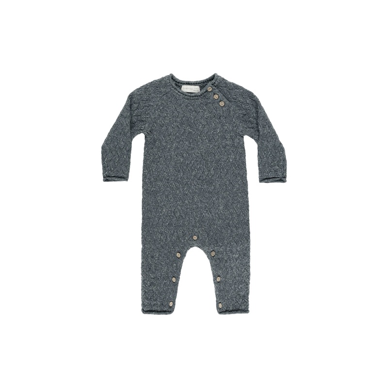 Quincy Mae Cozy Heather Knit Jumpsuit – Indigo