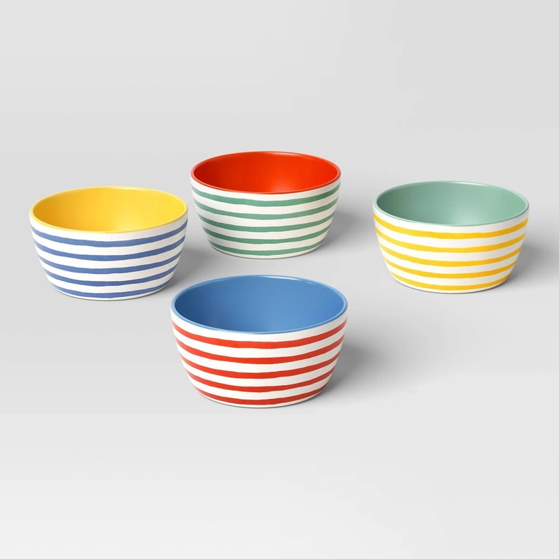 Set of 4 9.5oz Melamine Mini Snack Bowl –