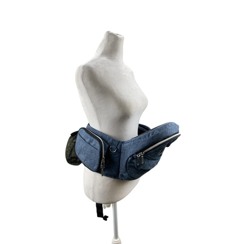 TushBaby Hip Baby Carrier, Chambray