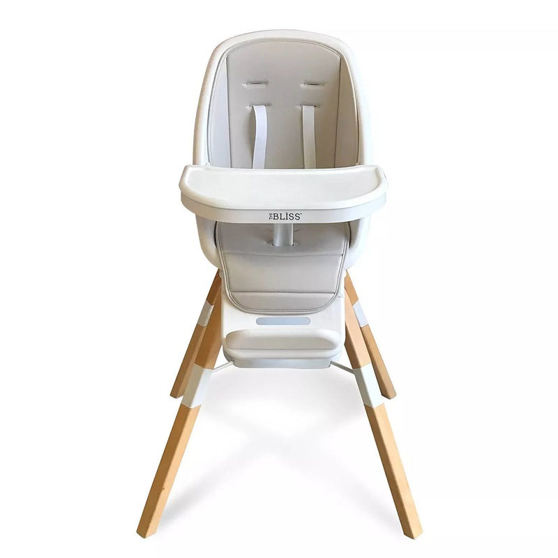 2-in-1 Turn-a-Tot High Chair with 360 Swivel – Gray Taupe