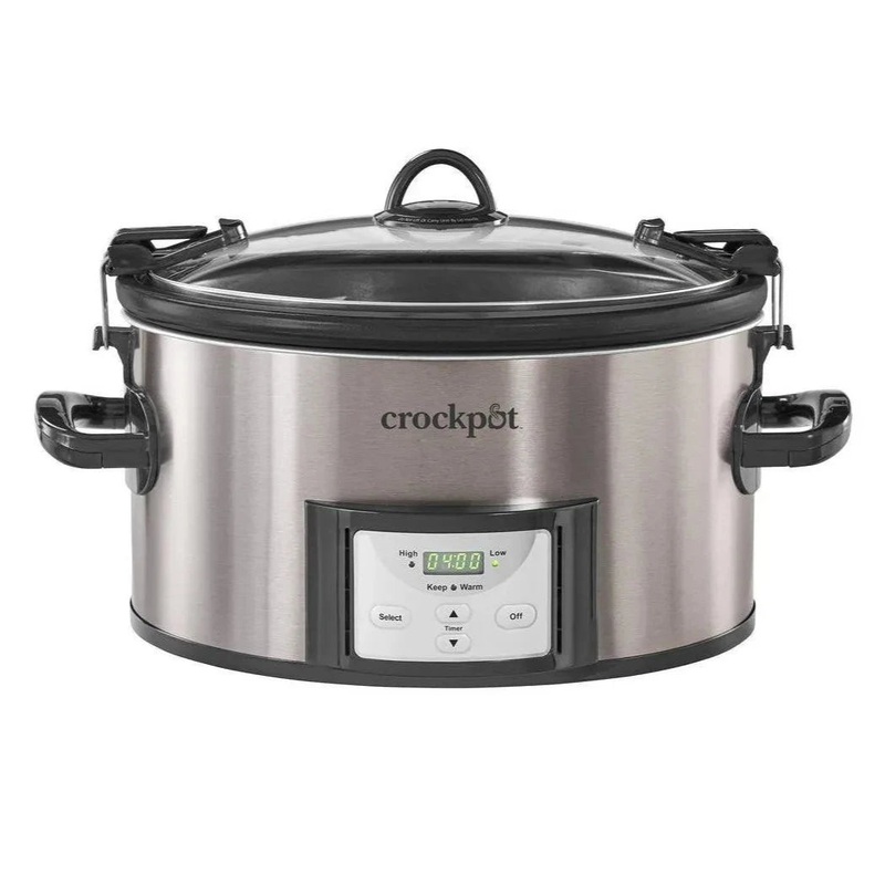 7qt Cook & Carry Programmable Slow Cooker – Stainless Steel