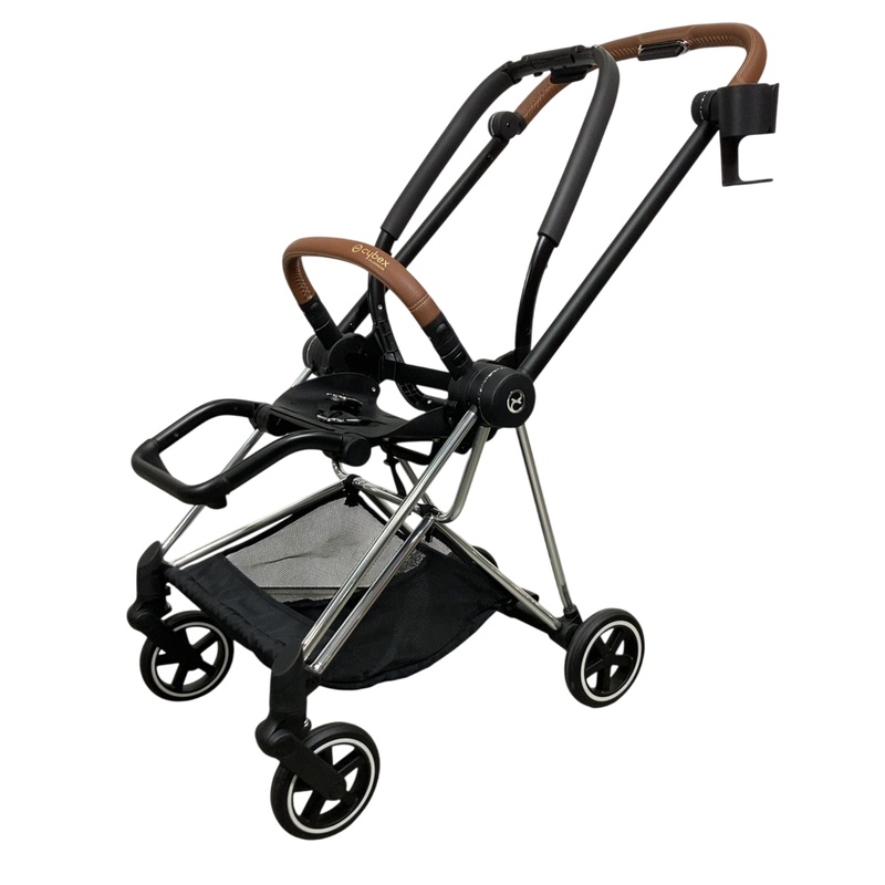 Cybex Mios3 Stroller Frame, 2023, Chrome/Brown