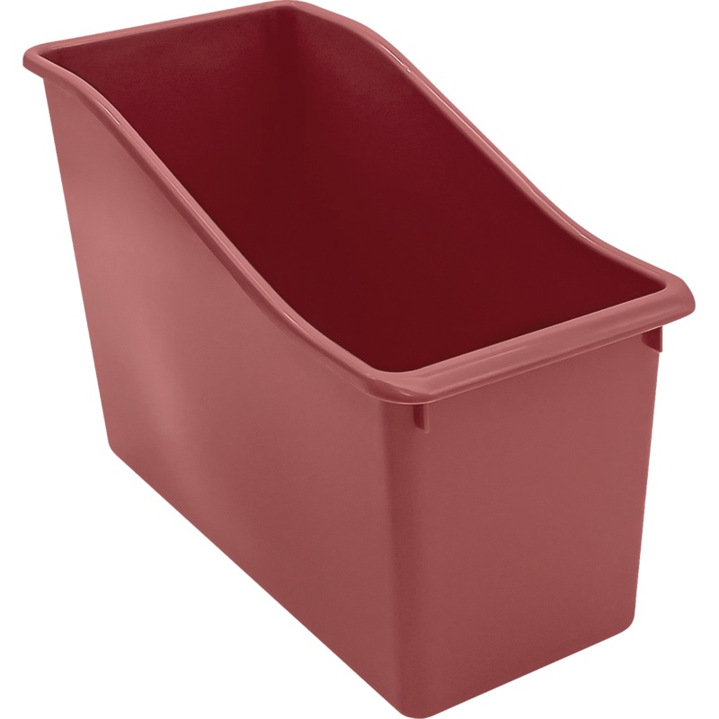 Deep Rose Plastic Book Bin