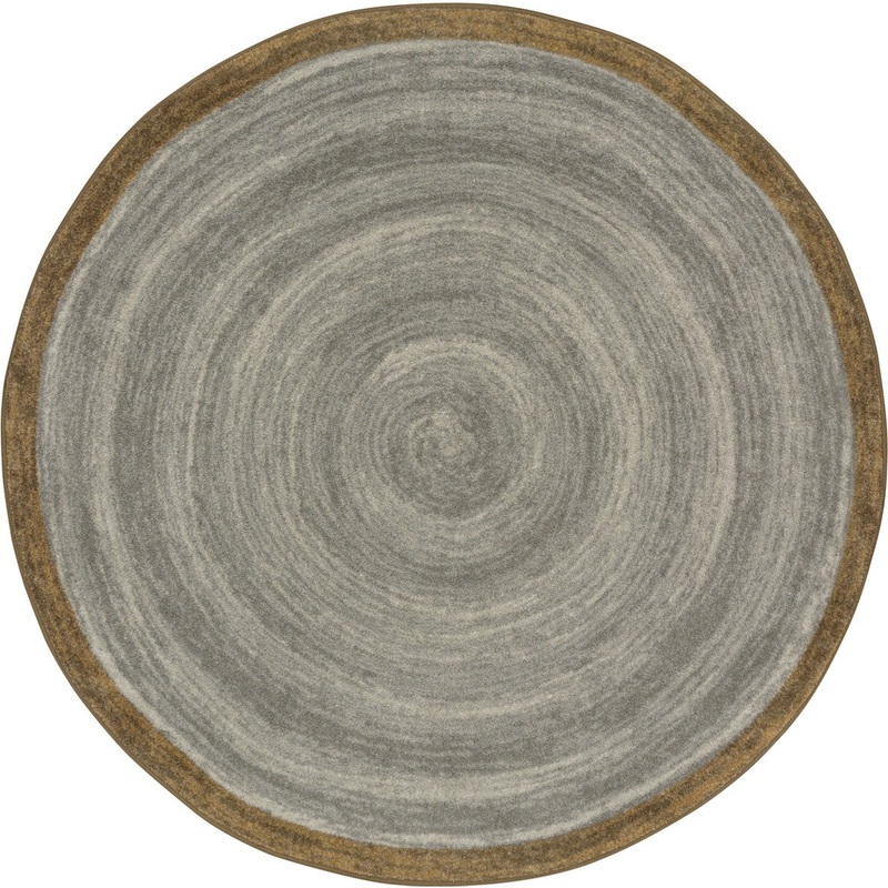 Feeling Natural 5’4″ Round area rug in color Stone