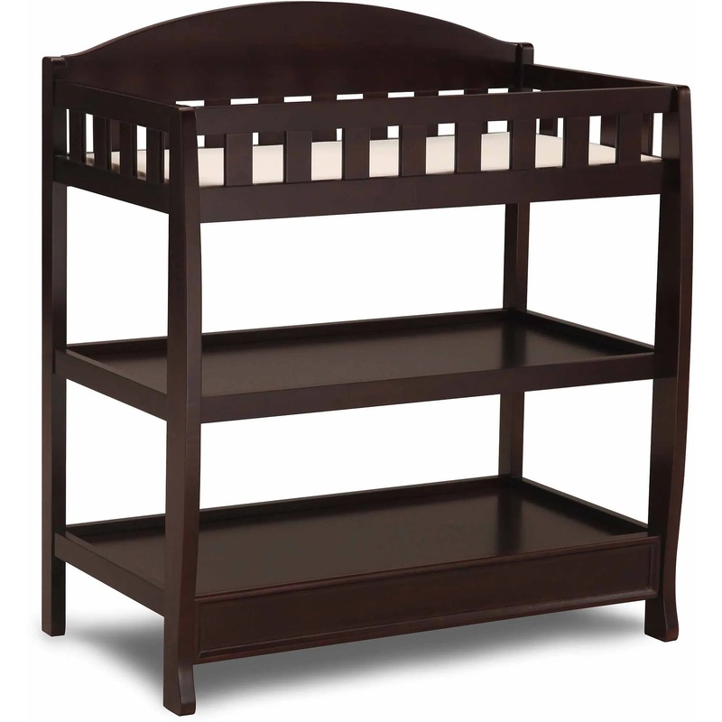 Infant Changing Table with Pad – Dark Chocolate