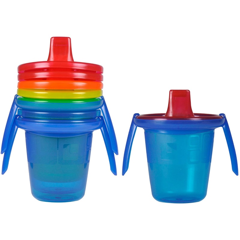 The First Years Take & Toss 7oz. Spill Proof Cups with Removable Handles – 4 Pack