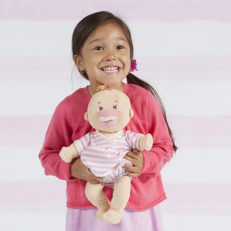 Baby Stella | Baby Doll Beige Doll with Brown Pigtails
