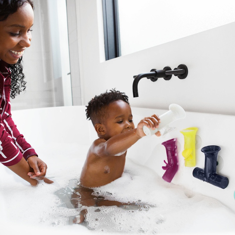 Boon | PIPES Building Bath Toy Set Multi Dark